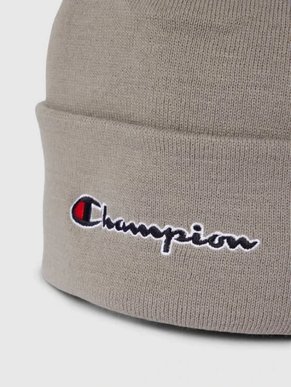 CHAMPION Beanie Mit Label-Stitching Modell ‘Beanie Cap’ – Mittelgrau Meliert 3