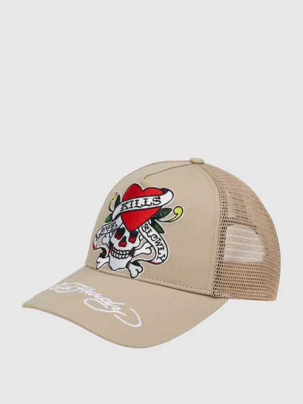 Ed Hardy Cap Mit Stickerei – Beige 1