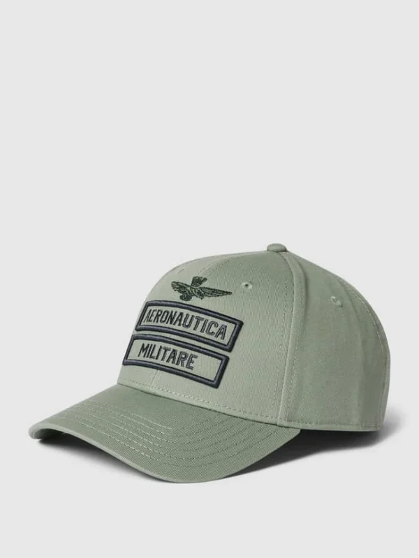 Aeronautica Militare Cap Mit Label-Patch – Olivgrün 1