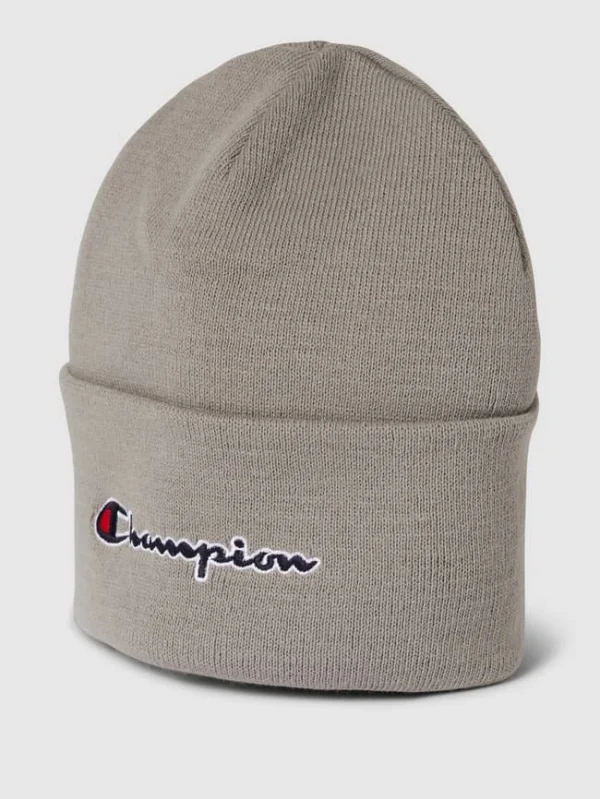 CHAMPION Beanie Mit Label-Stitching Modell ‘Beanie Cap’ – Mittelgrau Meliert 1