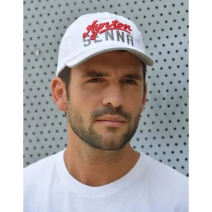 Ayrton Senna Cap Weiß Original 1960 2 10